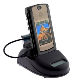 Motorola RAZR2 V8 V9 V9m Cell Phone LCD Twin Cradle Desktop Charger with AC Adapter
