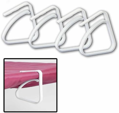 4 Piece White Picnic Table Cloth Clamps - Great for Picnics and Events