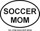 SOCCER MOM Oval Bumper Sticker