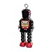 Vintage Style Black Windup Tin High Wheel Robot