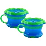 Munchkin Click LockDeluxe Snack Catcher, Blue/Green, 2-Count