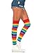 Leg Avenue Women's Spandex Rainbow Striped Thigh Highs