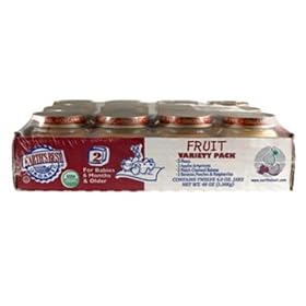 Earth's Best 2nd Fruit Variety Pack, 4-Ounce Jars (Pack of 12)