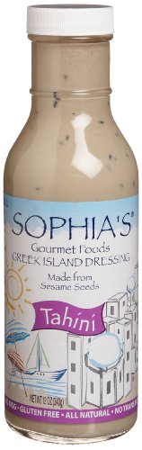 Sophia's Gourmet Foods Greek Island Dressing, Tahini, 12-Ounce Glass Bottles (Pack of 6) Sophia's Gourmet Foods