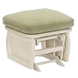 Brooks Furniture Glider Ottoman- Antique White/ Sage