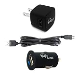 AC Power Adapter with Sync Cable Micro To USB For Samsung Galaxy Note, Samsung Galaxy S2, Galaxy Ace, Samsung EPIC 4G, NEXUS S 4G, Galaxy NEXUS (VERIZON), Galaxy S 4G, Samsung Exhibit 4G, Galaxy S II, Samsung Transform, Samsung Fascinate, Sasmung Intercept, HTC evo 4g, evo 3d, HTC sensation, htc incredible 2 and Car Charger to USB