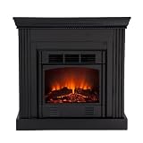 SEI Wexford Petite Convertible Electric Fireplace, Black