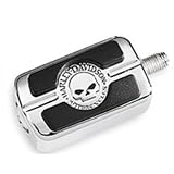 Harley Davidson Willie G.&reg; Skull Shifter Peg. Black rubber pads, polished and... by Harley-Davidson