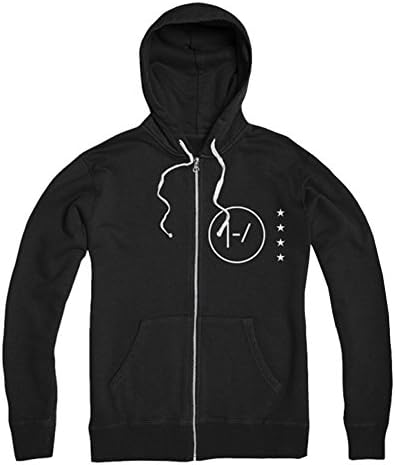 Twenty One Pilots Fashion Outerwear Hip Hop Star Flag Print Black Hoodies (Asia Large, Black)