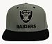 2 Tone Oakland Raiders Snapback Hat Cap - 2 Tone Grey Black image 1