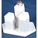 3 Ring Stand White Leather Jewelry Showcase Display