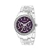 Fossil,Fossil Women's ES2614 Clear Plastic Bracelet Purple Glitz Analog Dial Multifunction Watch,Fossil,ES2614,FO17934
