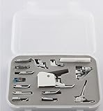 Embroidex 15 pc Sewing Machine Presser/Walking Feet Kit for the Brother, Babylock, New Home, Janome, Elna, Toyata, Singer, Elna, Simplicity, Necchi, New Home, Kenmore, White