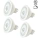 Luxrite MR16 LED Bulb GU5.3, 50W Equivalent, 12V, 5000K Bright White Dimmable, 550 Lumens, 7W LED Spotlight Bulb, 40 Degree, Energy Star & Damp Rated - Home, Landscape, and Track Lighting (4 Pack)