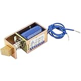 uxcell&reg; DC 12V 1A 10mm Stroke 15N Force Open Frame Type Solenoid for Electric Door Lock