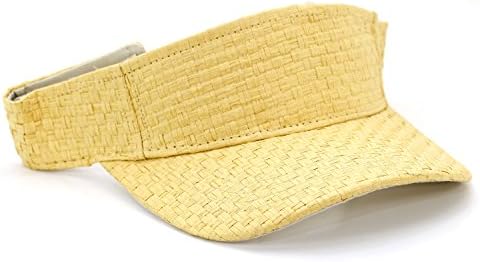 Straw Mesh Visor Sun Cap - Natural
