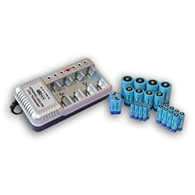 T-1199B Universal Battery Charger With Timer Control + 26-Cell (8AA 8AAA 4C 4D 2 9V) Package of... by Tenergy