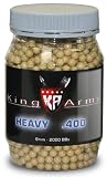 King Arms Airsoft Sniper Heavy BBs, .40gr, Gold, 2000ct Jar