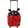 Ladybug Lady Bug Baby Cie Figural Back Pack Rolling Trolley, retractable handle and outside pockets