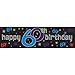 The Party Continues 60th Birthday Party Giant Sign Banner Decoration, Multi , 65