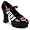 FUNTASMA by Pleaser Queen-55 Womens Halloween Costume Alice Wonderland Heels Shoes Black/Red