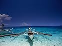 Bangka (Outrigger Boat) at White Beach, Puerto Galera, Mindoro Occidental, Philippines Photographic Poster Print by John Pennock, 16x12
