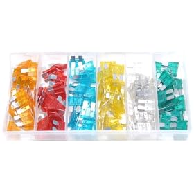 Rolson Tools 60971 120pc Automobile Fuse Set in Plastic Box