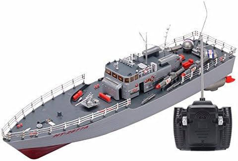 RC Boat 1:115 Scale Torpedo Boat Model High Power Simulation Guided Missile Destroyer Led Light Electronic Warship Toys