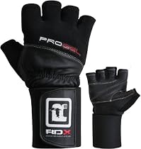 RDX Pro Lift Weight lifting body building gloves Gym