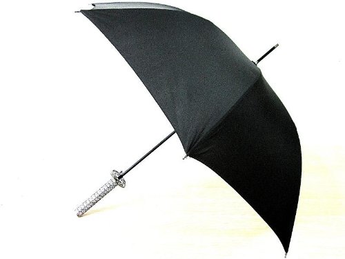 90cm Silver Handle Black Mito High Quality New Fashion UV Japanese Samurai Ninja Katana Sword Umbrella