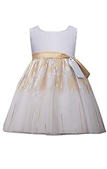 Girls Round Neck Sleeveless Striped Print Dots Print Metallic/Polyester/Silk/Shantung  Mesh  Dress With a Bow(s)