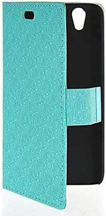 Huawei Ascend G630 Case,ONEWIND [Cyan] Beautiful Maze Pattern Leather Wallet With Card Pouch Case Cover For Huawei Ascend G630