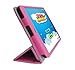 iShoppingdeals - Tulip Pink Folding Folio Cover Skin Case and Clear Screen Protector for RCA 8
