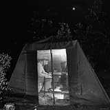 Physicist Spending the Night Watching His Instruments Record Cosmic Rays in an Outdoor Laboratory Artists Photographic Poster Print by John Florea, 16x16