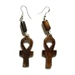 African Genuine Bone Fertility Doll Earrings