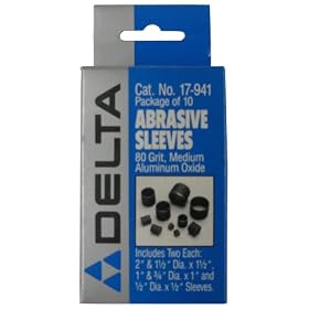 Delta 17-941 80 Grit Abrasive Sleeves for 17-940 Sanding Drum Kit