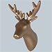 Cabanaz Retro Wandhaken Hirsch Farbe Bronze