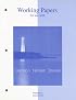 Working Papers to accompany Managerial Accounting