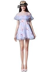 Summer 2015 Vintage Short General Print Polyester  Dress