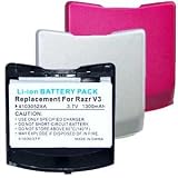 Motorola RAZR V3/ V3r/ V3t GSM 1300mAh Extended Battery with Black Battery Door