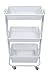 Home Kitchen Bedroom Storage Utility Cart (White)