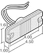 Truck-Lite Model 18 Marker & Clearance LED Sealed 3 Diode Pattern LED Lamp w/Packard #12015792, Red 18070R