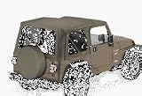 03-06 Wrangler Sailcloth Replacement Soft Top TINTED Windows - Black Diamond