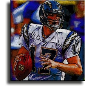 Completely Handpainted American Football Sport Painting, Custom Order FL4373, Oil on Canvas, with Option to Paint Jerry, Brett & Co. from Any Other Favorite Photograph or Picture, Unframed, Size 24
