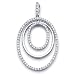 Oval Circles Diamond Pendant 18k White Gold title=
