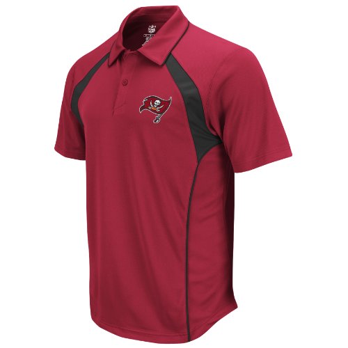 NFL Men's Tampa Bay Buccaneers End Zone Trainer Polo (Red, Medium)