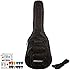ChromaCast Acoustic Guitar 6-Pocket Padded Gig Bag with Guitar Strap and Pick Sampler