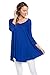 Frumos Womens 3/4 Sleeve Comfy V-Neck Tunic Top