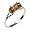 Certified Genuine Honey Amber and Sterling Silver Designer Ring, Sizes 5,6,7,8,9,10,11,12