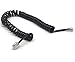 MaxLLTo Black 7ft Telephone Handset Receiver Cord Phone Curly Coil Cable 4P4C RJ22